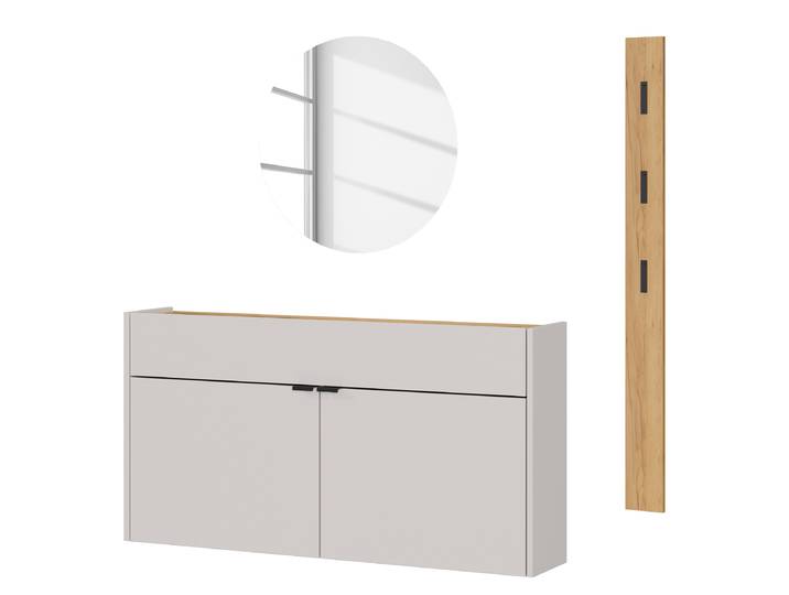 Ensemble de vestiaire Ameca 3 pièces 140cm Beige/Cachemire