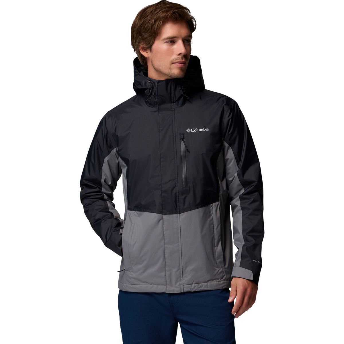 Columbia Men’s Pouring Adventure Insulated Waterproof Jacket black, city grey (011) M 219032-2190321-011-M