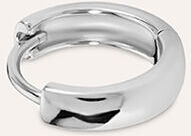 Stroili Mono Orecchino A Cerchio Gentleman Argento Rodiato Collezione: Gentleman Bianco