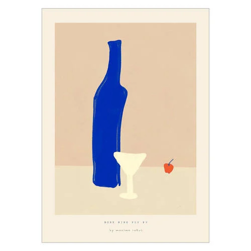 Poster met lijst PSTR Studio Maxime More wine plz #3 30 x 40 cm