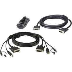 ATEN 2L-7D02UDX3 KVM Kabelsatz, USB DVI-D Dual Display Secure KVM, 1,8m