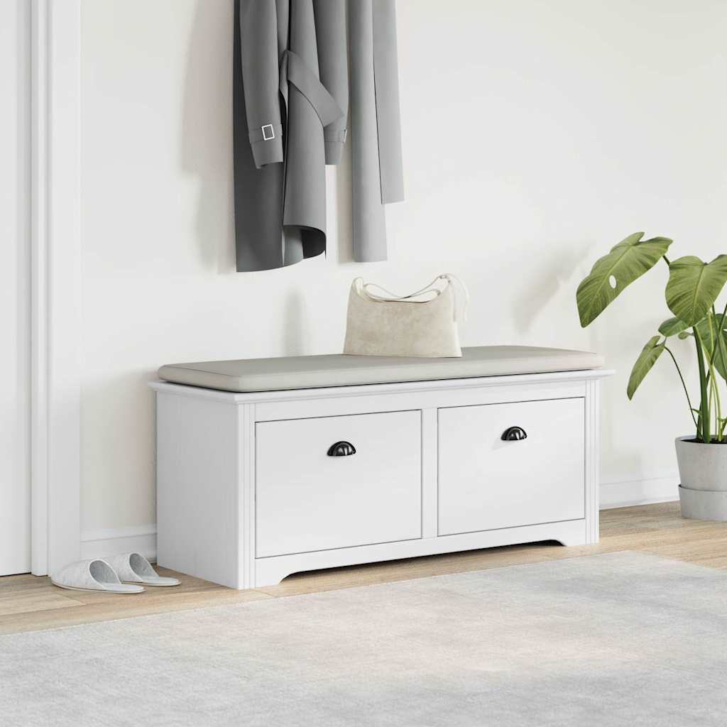 vidaXL Banc de couloir BODO blanc 114x40x45 cm