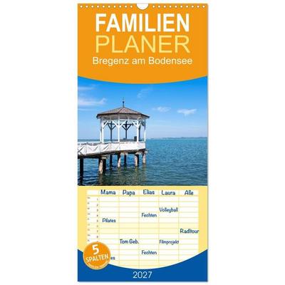 Familienplaner 2027 - Bregenz am Bodensee mit 5 Spalten (Wandkalender, 21 x 45 cm) CALVENDO