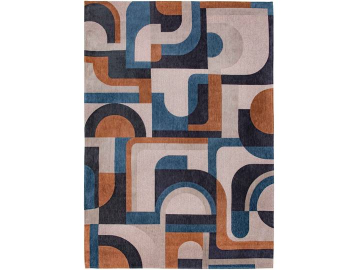 Teppich Module Blau Turbulenzen Polyester 240 x 340 cm
