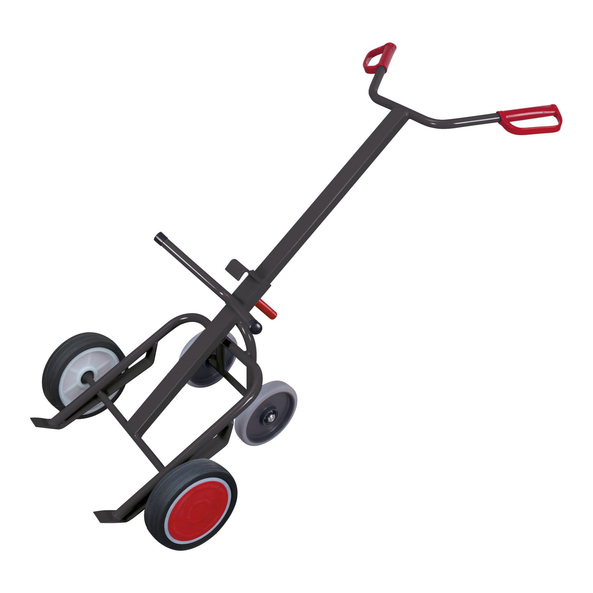 VARIOfit Fasskarre mit 2 Stützrädern RAL 7016 (zu-3341/AG)