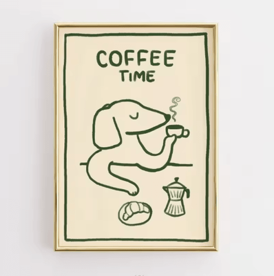 Inspire Picks Funny Retro Kitchen Wall Art Coffee Lover Quote Canvas Poster Decor 22 30x45cm Unframed