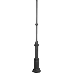 Konstsmide Pfahl Hercules, matt schwarz, Aluminium, 263 cm hoch (655-750)