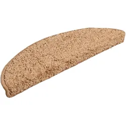 vidaXL Treppenmatten 15 Stk. Beige 56x17x3 cm