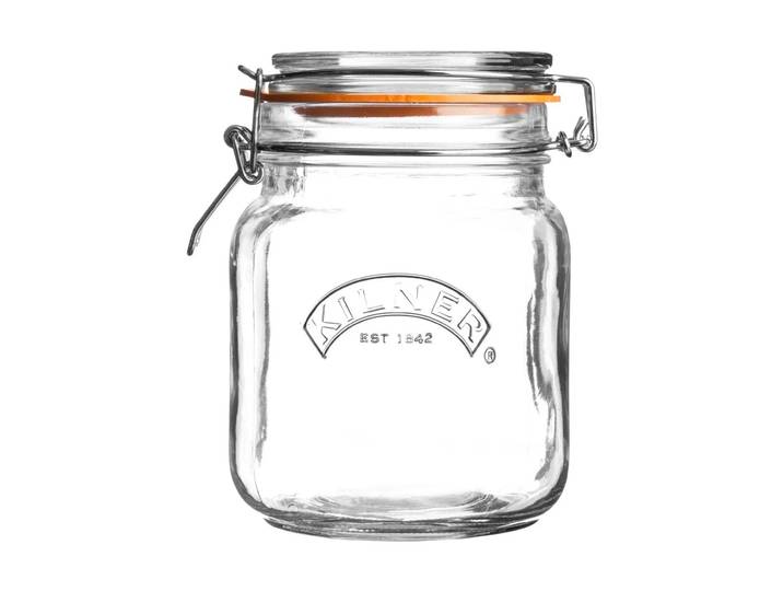 Kilner Bocal carré avec bouchon mécanique Kilner Transparent, 1 L