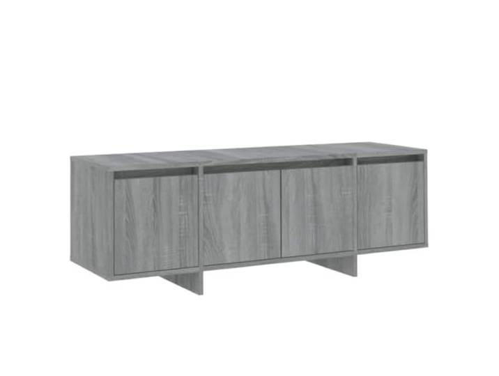 hliofuir TV-Schrank Grau Sonoma 120x30x40,5 cm Lowboard Kompaktes Lowboard mit 4 Türen für ordentliche Aufbewahrung im Wohnzimmer oder Schlafzimmer. Pflegeleichte Oberfläche.