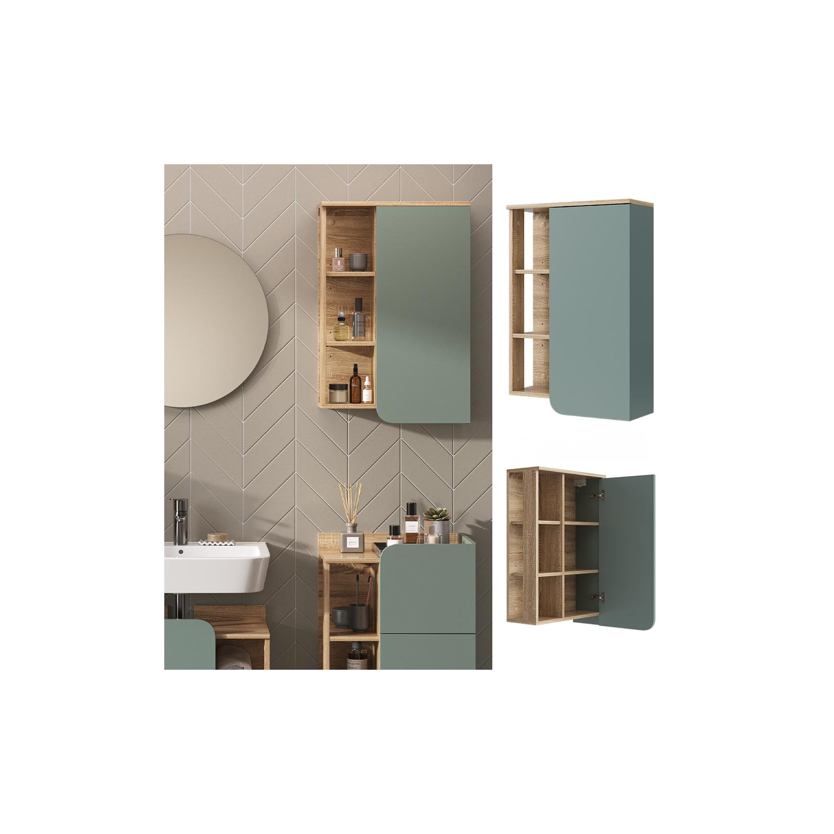 Vicco Hängeschrank Karen Sonoma Mintgrün 50 x 75 cm Tür offene Fächer
