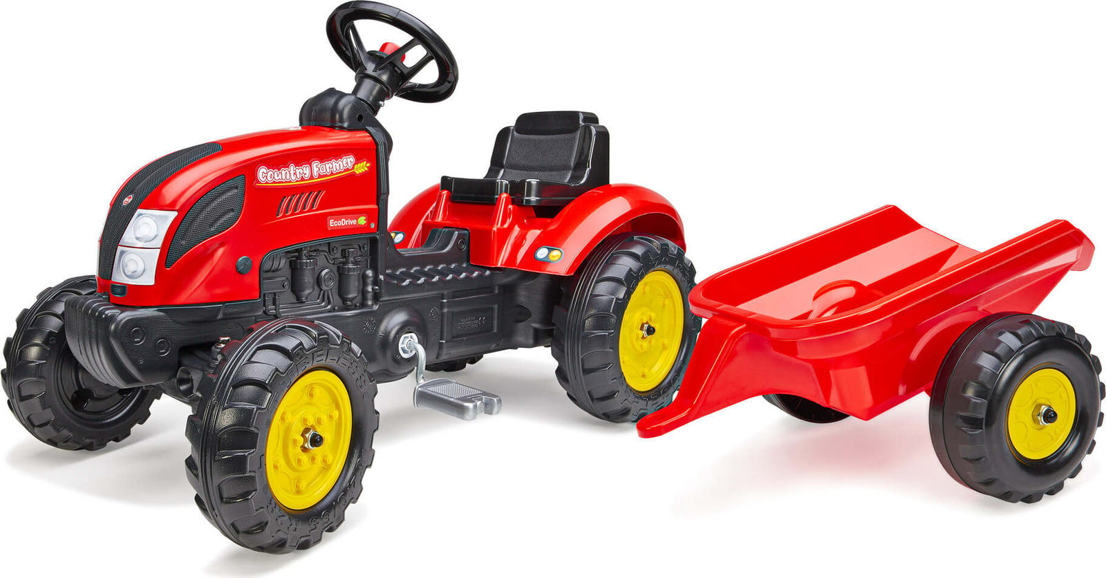 Falk Loopfiets tractor Country Farmer met aanhanger