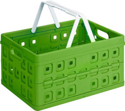 Sunware Square Klappbox, Inhalt 32 Liter, mit Tragegriff, grün/weiss