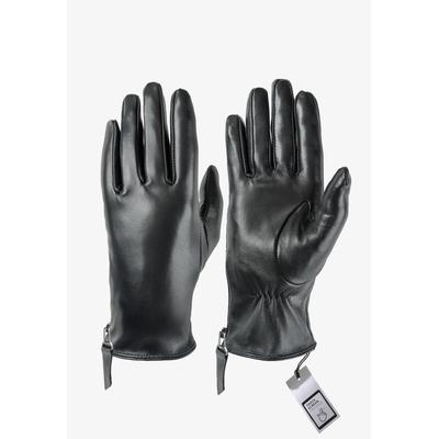 Lederhandschuhe PEARLWOOD "FLORA", Damen, Gr. 6,5, schwarz, Schafsleder, Handschuhe