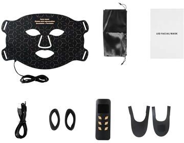 Uplift Essentials 3D Silicone Face And Neck LED Phototherapy Mask face Black