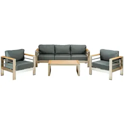 a casa mia Lounge-Set 4-teilig New York , grau