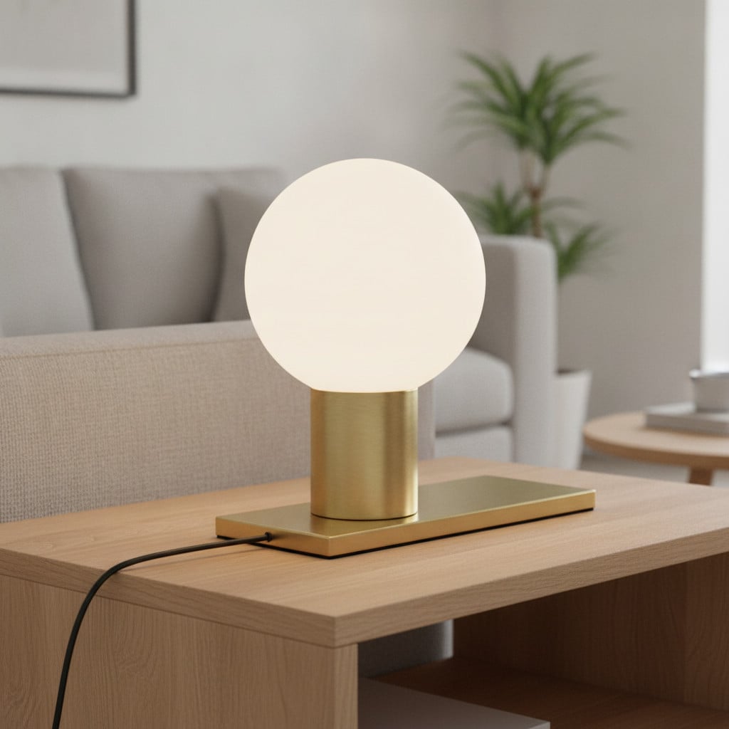 Lyora Tafellamp Juliet goud met wit glas