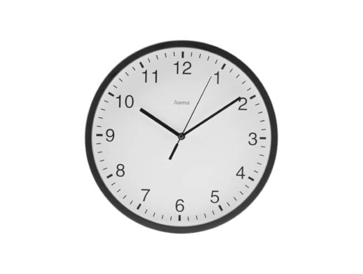 Hama Wanduhr, ohne Tickgeräusche, analoge Uhr, groß, inkl. Batterie Ø 25cm