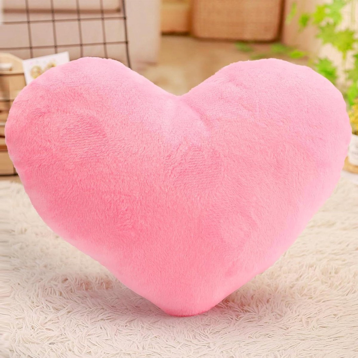 Ultrazacht hartkussen sierkussen voor woonkamer decoratie - Roze - 30 cm