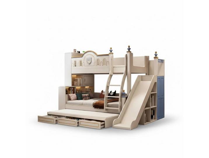 Xlmoebel Etagenbett Etagenbett Kinderbett Jugendbett Design Bett Kinderzimmer Sofort (Etagenbett, 1-St., Etagenbett), Hergestellt In Europa