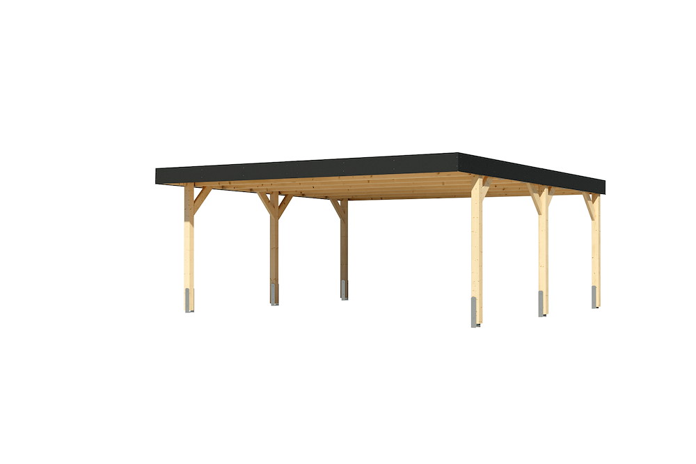 KARIBUHOLZT Doppelcarport Leimholz 1 548x575x240cm natur 16988219