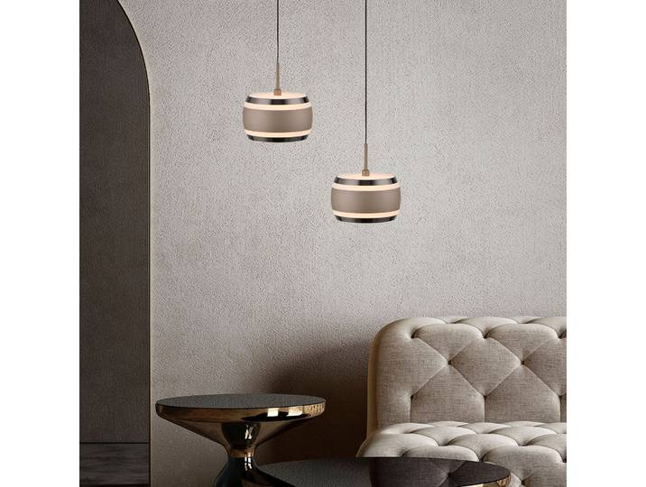 LED-Hängelampe Falling Rings, bronze Ø 13 cm, CCT - PURE - Wohnzimmer - Modern - Metall - Einflammig