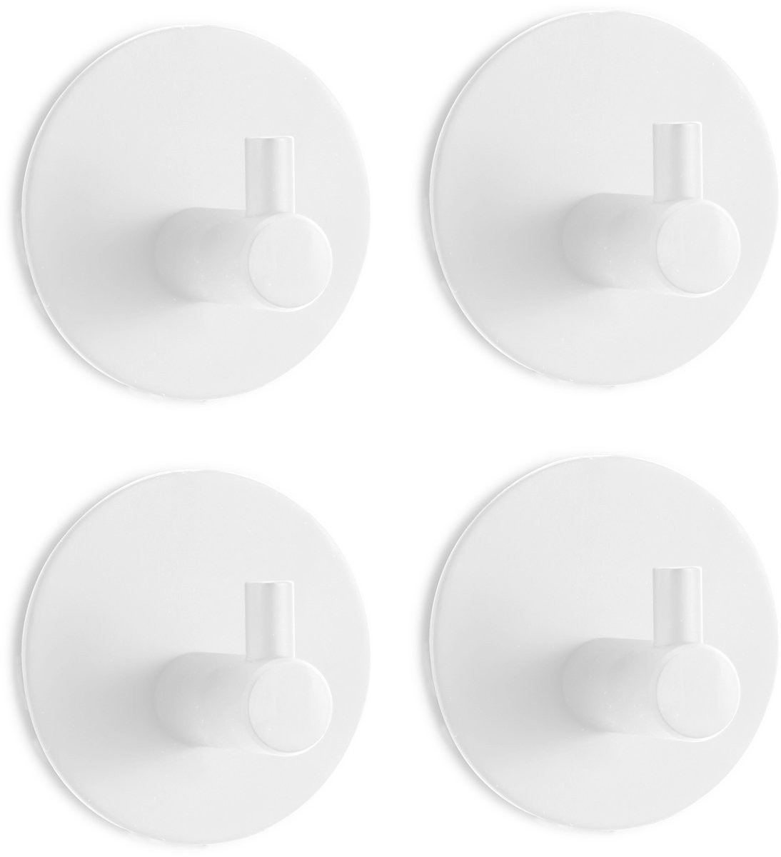 MSV Kheo Wandhaak Set – 4 Stuks – Mat Wit – Handdoekhaak voor Badkamerorganisatie