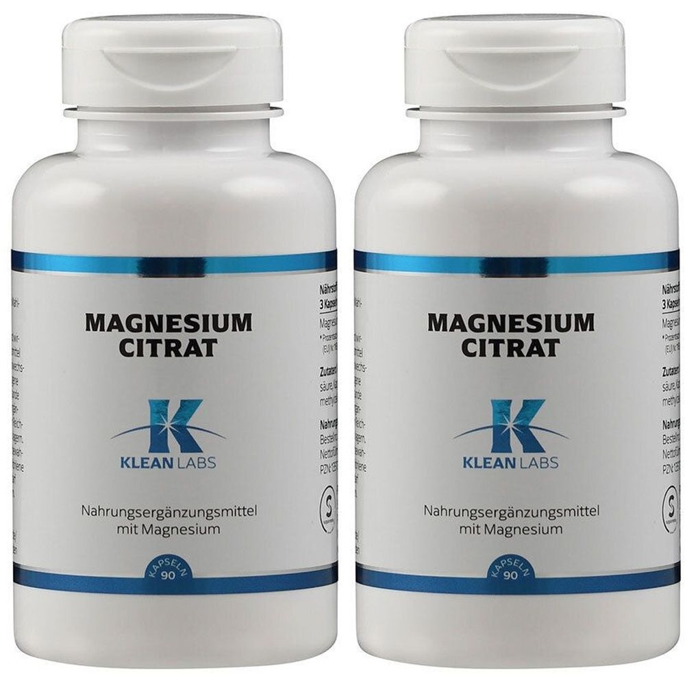 Magnesium Citrat Klean Labs Kapseln 2x 2x90 St