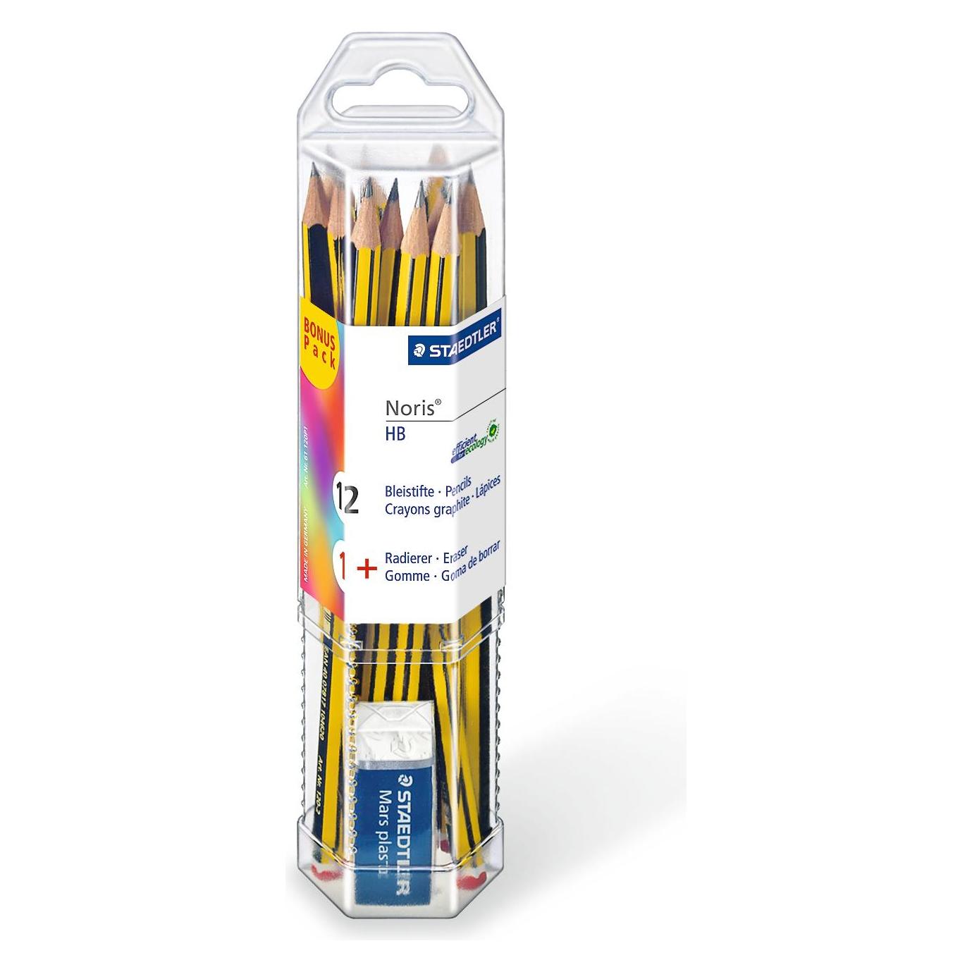 Staedtler Bleistift Noris 120 Stärke der Mine: 2 mm Bezeichnung der Härte: HB (2 mm, HB, 12x) (61 120 P1)