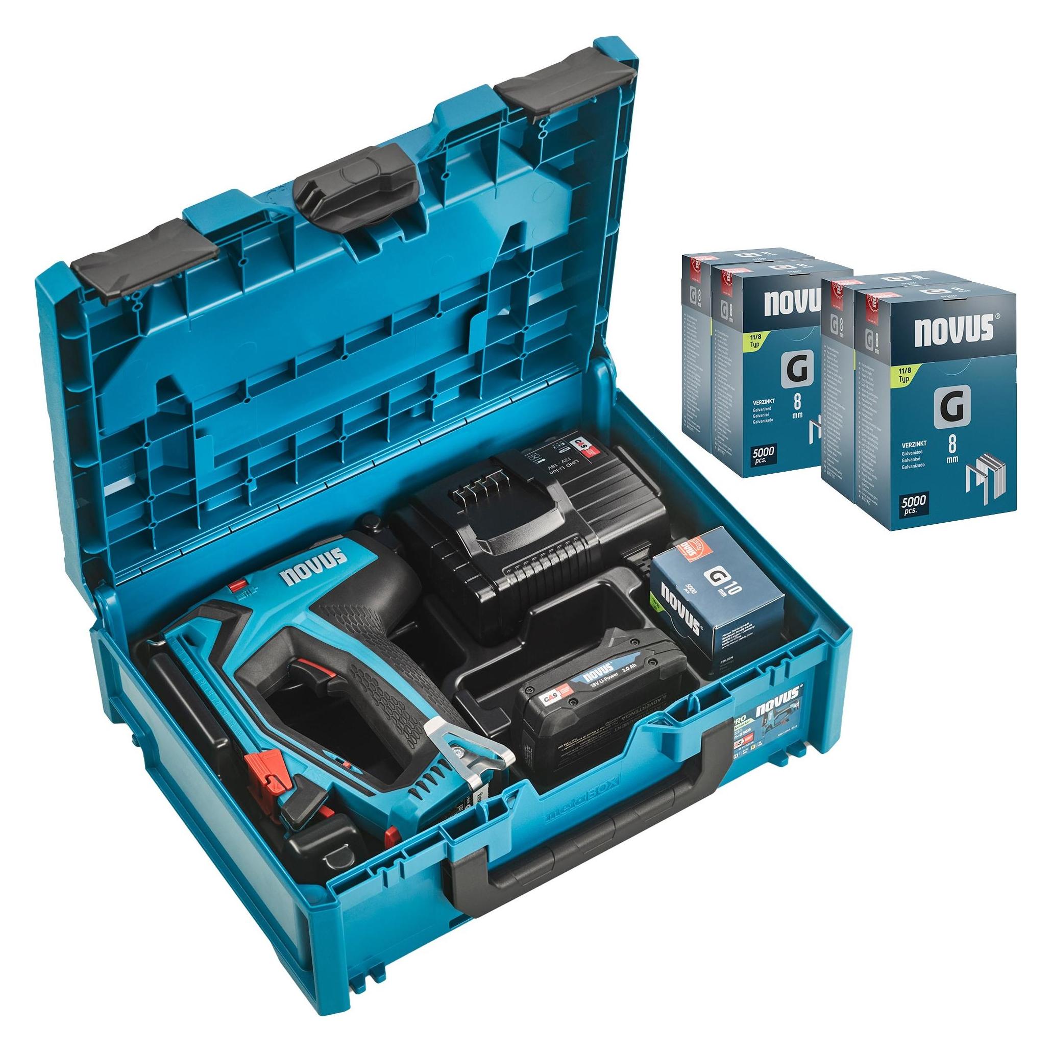 Novus Tools J-551 031-0376 Akkutacker Klammerntyp Typ 11, Typ 53F Klammernlänge (Tacker) (031-0376)