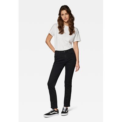 Skinny-fit-Jeans MAVI "// Label-Detail Modell "Sophie", Damen, Gr. 25, Länge 38, schwarz (smoke super shape), 66% Baumwolle, 16% Polyester, 16% Modal, 2% Elasthan, skinny fit lang, Jeans, Slim Skinny Jeans