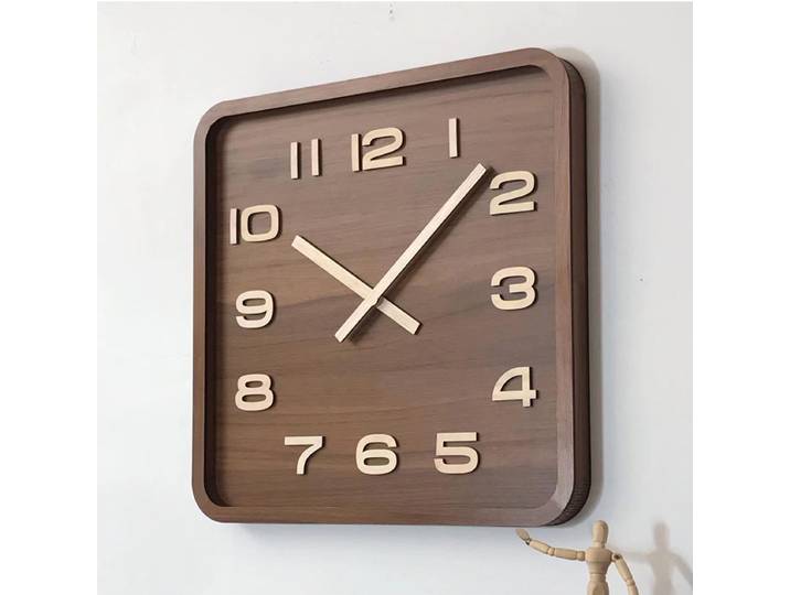 Horloge Murale Carrée en Bois Massif, Rétro, Album, Silays euse, Alberoise, Sans Jolie çon, pour Salon