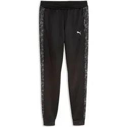 Puma Kinder Freizeit / Mode Sommer GJ Hosen lang Hosen lang Ki TAD ESS AOP Slim Poly Pants B, Größe 164 in Schwarz Schwarz