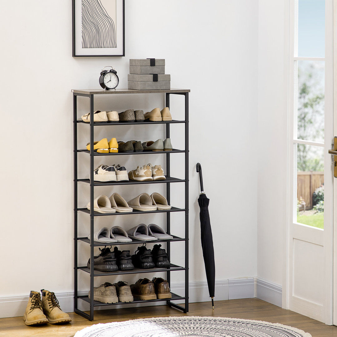 Borough Wharf 21 Pair Shoe Rack Black 21