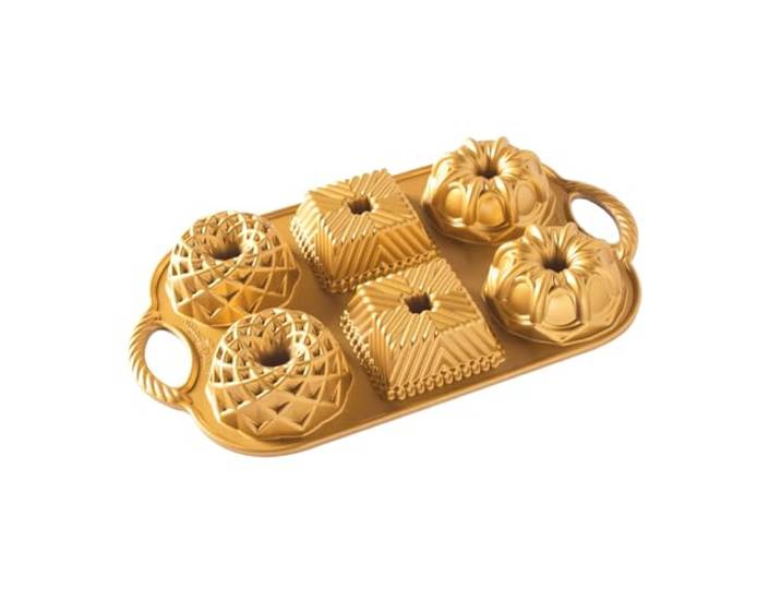 Nordic Ware Moule 6 mini Bundt® Geo Gold