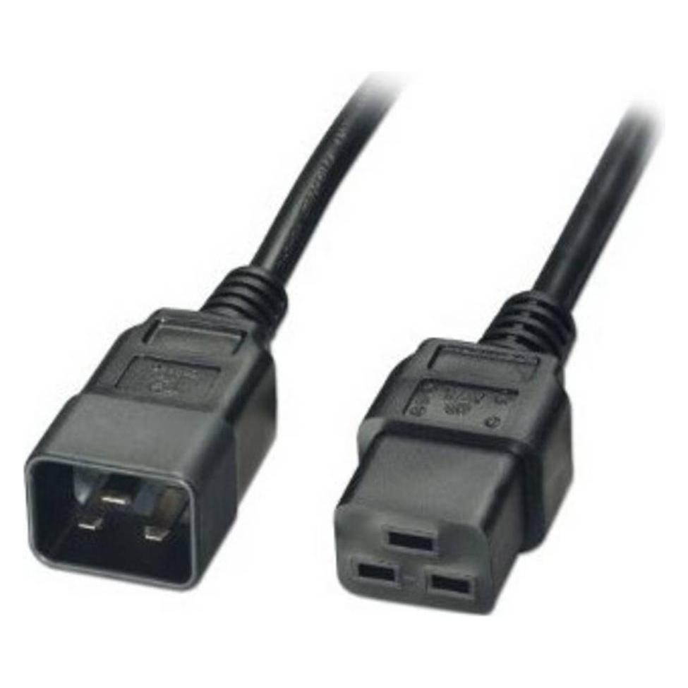 Bachmann mains cable IEC320/C19-C20 16A/250V IEC connector black 0.5m (0.50 m, CEE 7/4, IEC 60906-1) (356.1731)