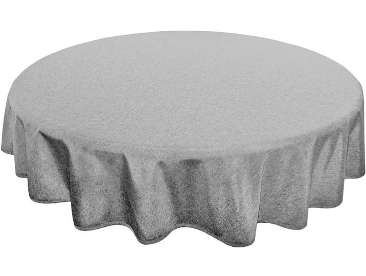 Tischdecke DELINDO LIFESTYLE SAMBA Gr. 1, grau, Ø:140cm, Polyester, Tischdecken, Tischdecke, Fleckabweisend, UV-beständig, 230 g/m²