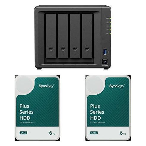 Synology DS425+ DiskStation + 12 TB 2x Plus 3.5"" SATA HDD Festplatte 6TB (2 x 6 TB) (DS425+ & HAT3300-6T)