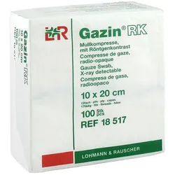 Gazin Mullkompresse 10x20 cm unsteril 12fach Rk