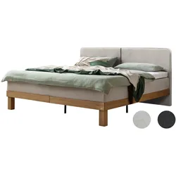 Hasena »Messina« Boxspringbett 140x200 cm / Kul smoke / fest