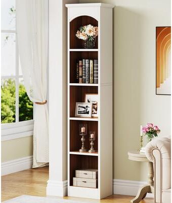BLUEBELL 70.9 Inches 5-tier Tall Narrow Bookcase Cube Bookshelf with Storage