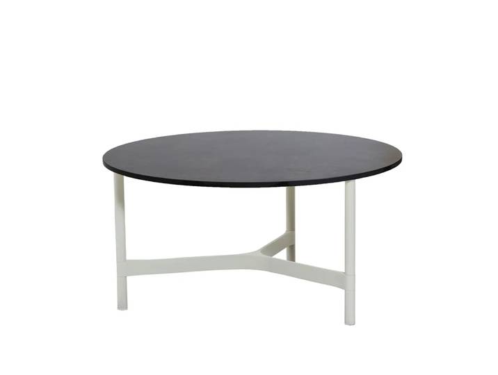 Cane-line Twist Couchtisch groß Ø90 cm Dark Grey-White