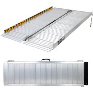 Trutzholm Auffahrrampe 37502, Rollstuhl-Rampe, klappbar, 122cm Länge, Aluminium, 272kg Tragkraft