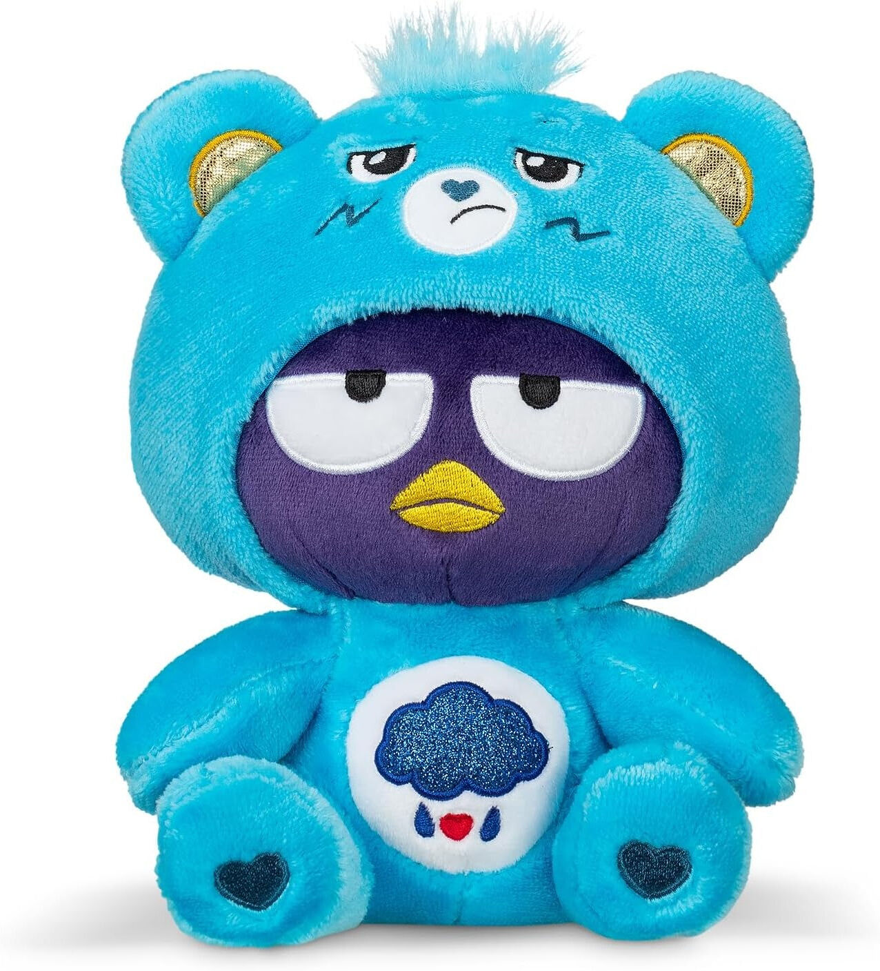 Care+ Bears Hello Kitty 22cm Plush - Badtz-Maru as Grumpy Bear Soft Toy, 8 in, Stuffed Animal