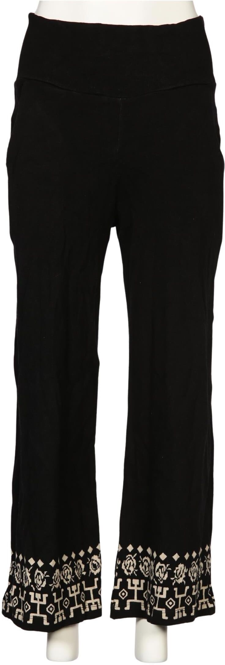 Gudrun Sjödén Damen Stoffhose, Schwarz, Gr. S, Baumwolle - Second Hand