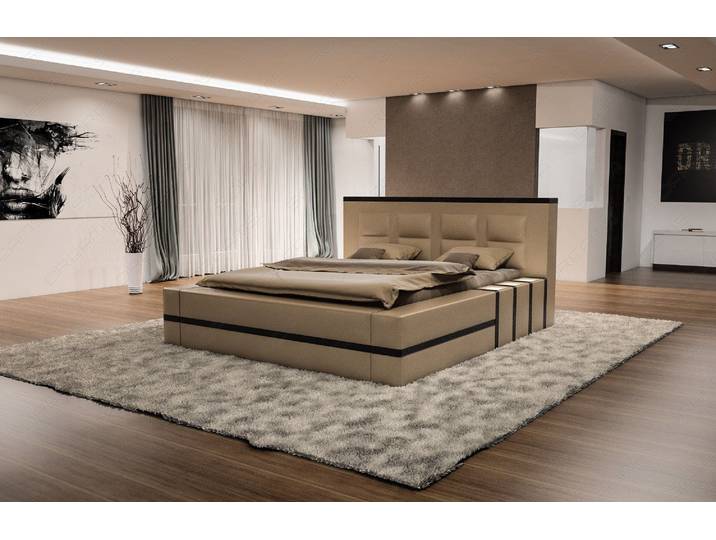 Luxus Boxspringbett Asti mit Beleuchtung