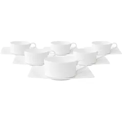 Villeroy & Boch, Tasse, Modern Grace Teetassen mit Untertassen (150 ml, 6x)