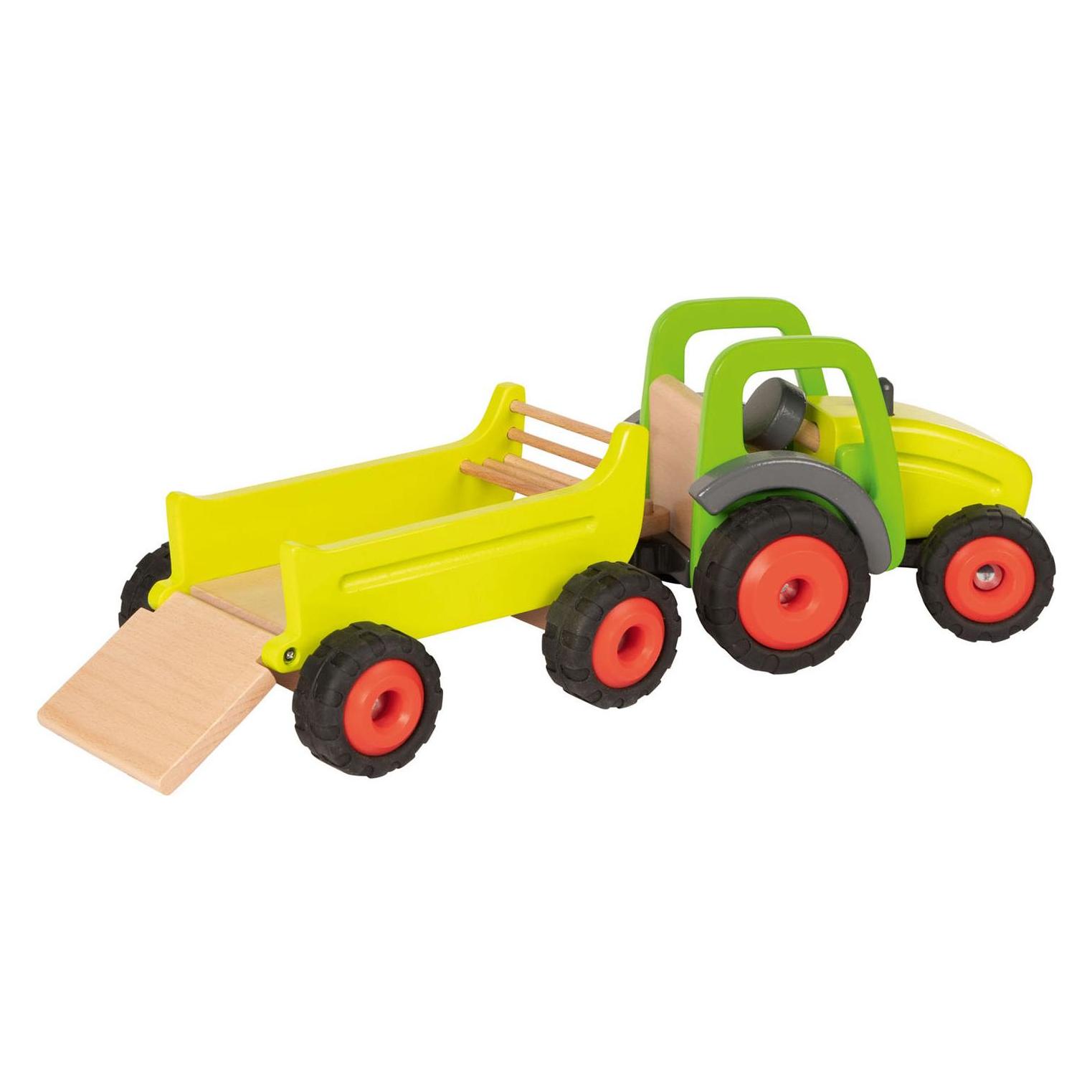 Goki Holztraktor mit Anhänger (55886)