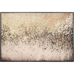 Bild Glitter auf Leinwand, modern, Gold, rechteckig 122x82 cm, mit MDF-Holzrahmen