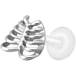 PTFE Labret mit Innengewinde + Titan-Aufsatz SKELETT TORSO